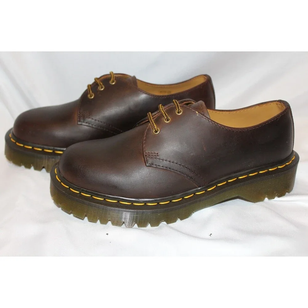 DR MARTENS 1461 WOMEN'S BEX LEATHER OXFORD BROWN CRAZY HORSE‎